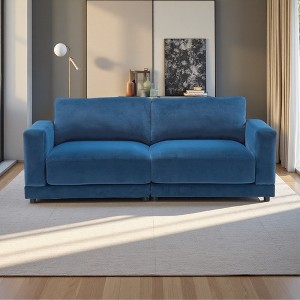 81" Modern Square-Arm Sofa with Soft Cushions - 1 of 4
