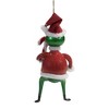 Italian Ornaments 6.5 Inch Santa Frog Ornament Italian Christmas Cane Tree Ornaments - 2 of 3