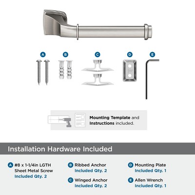 Brushed Nickel Single Post Toilet Paper Holder