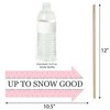 Big Dot of Happiness Funny Pink Onederland - Holiday Snowflake Winter Wonderland Birthday Party Photo Booth Props Kit - 10 Piece - 3 of 4