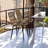 Nordlys Set of 4 Metal and Rattan Dining Chairs Exotic Boho Dining Room - 2 of 4