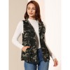 INSPIRE CHIC Women's Camo Drawstring Waist Hooded Cargo Vest with Pockets - 3 of 4