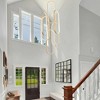 BAOURE 6 Ring Modern LED Chandeliers Dimmable Black Pendant Light Fixture 78in High Ceiling Chandelier for Foyer Living Room - 4 of 4