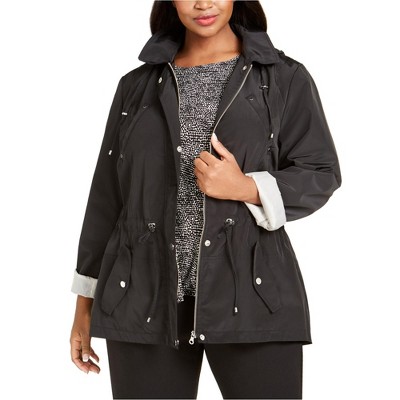 Charter Club Womens Solid Anorak Jacket