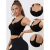 INSPIRE CHIC Women's Slim-Fit Ribbed Workout Sleeveless Plunge Sports Camisole 3 Packs - 3 of 4