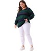 Agnes Orinda Women's Plus Size Casual Long Sleeve Crewneck Lightweight Hollow Knit Pullover Sweaters - 3 of 4