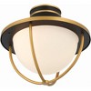 Crystorama Lighting Atlas 2 - Light Semi-Flush Mount in  Matte Black/Textured Gold - 3 of 4