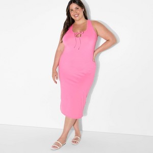 Women's ButterBliss Keyhole Racer Back Midi Bodycon Dress - Wild Fable™ - 1 of 3