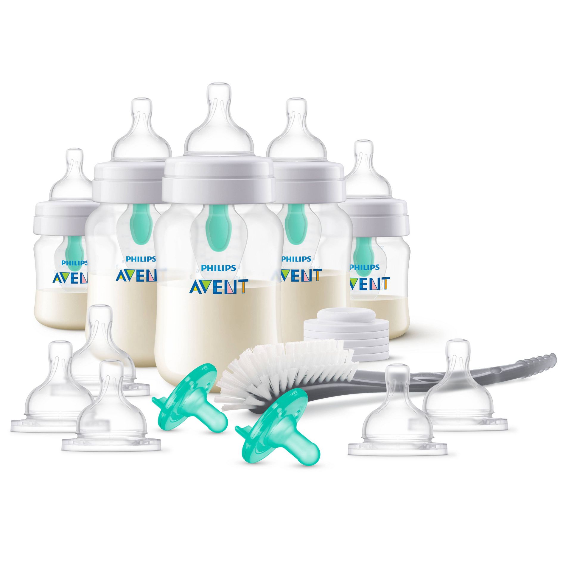 Philips Avent Anti-Colic Baby Bottle with AirFree Vent Newborn Gift Set - 18pc: BPA-Free, Silicone Nipples