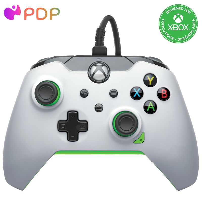 PDP Wired Gaming Controller for Xbox Series X|S/Xbox One - Neon White, 1 of 10