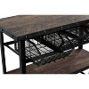 Olivia & May Industrial Metal Console Table Dark Black: Sturdy Iron Entryway Table, No Assembly Required - 4 of 4