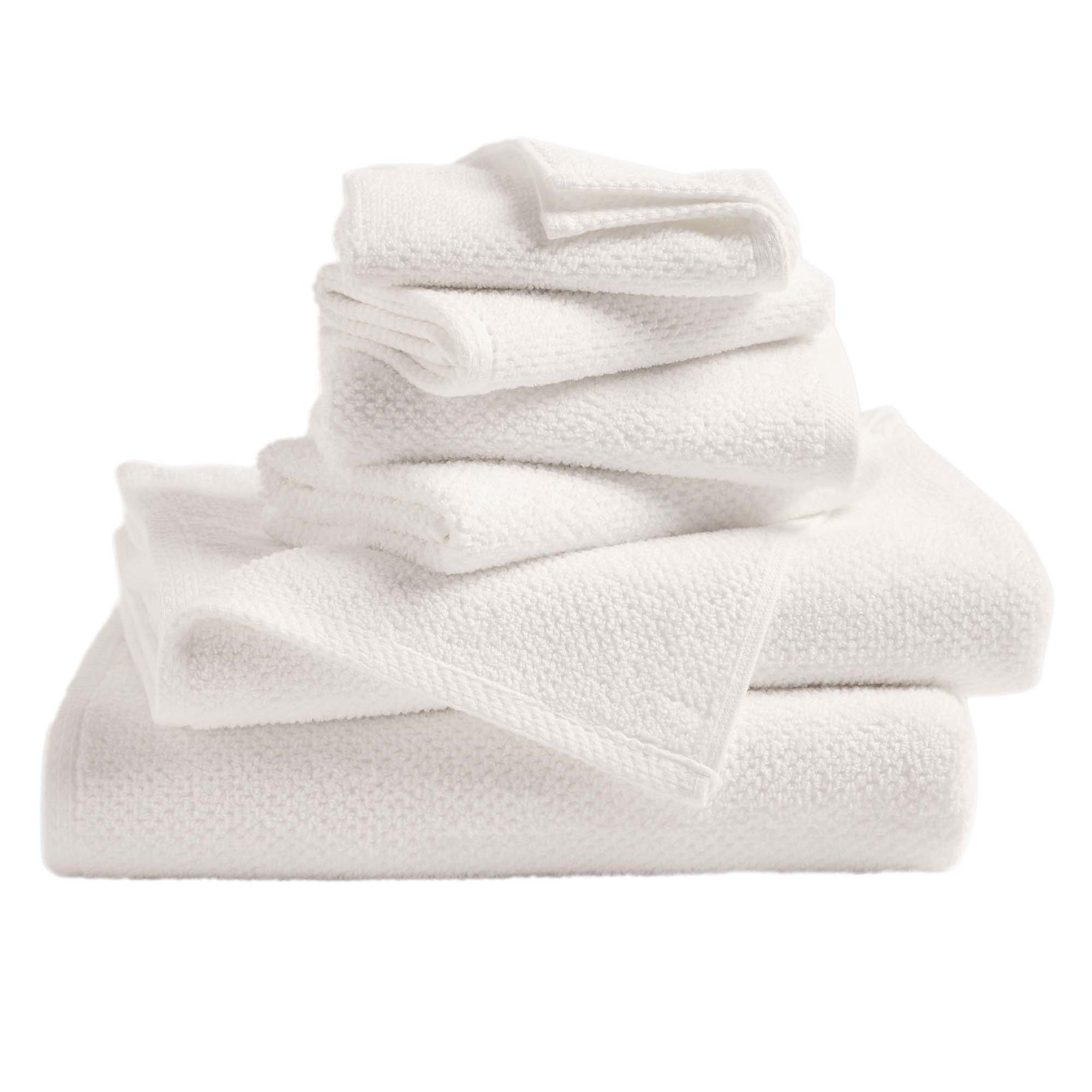 Cotton Quick Dry Loop Textured Bath Towel - Great Bay Home (Ivory, 6-Piece Set)