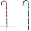 Northlight Lighted Outdoor Christmas Candy Cane Pathway Markers - 28" - Red/Green - Set of 6 - 4 of 4