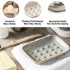 Aoibox Ceramic Soap Dish with Floating Point Design, Non-Slip Soap Holder for Bathroom & Kitchen Sink, Bar Saver Tray to Reduce Soap Waste - 3 of 4