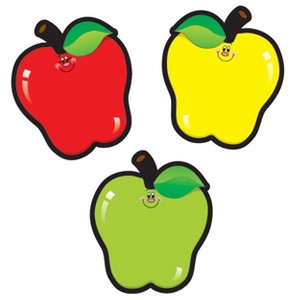 Carson Dellosa Education Apples Assorted Cutouts, Grade PK-5 (36 pieces, 3 assorted colors) - 1 of 4