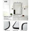 Bathroom mirror - rounded rectangular tempered glass wall mirror, suitable for vanity above sink, can be placed horizontally or vertically - 4 of 4