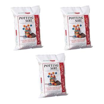 Michigan Peat 5720 Garden Magic General Purpose Potting Soil Mix for Indoor Outdoor Planter Container Gardening, 20 Pound Bag (3 Pack)