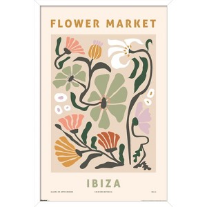 Trends International Reinders: Flowers - Flower Market Ibiza Botanic Framed Wall Poster Prints - 1 of 4