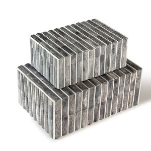 Benares Decorative Boxes, Set of 2 - 1 of 4
