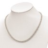 Black Bow Jewelry 6.5mm Sterling Silver Hollow Byzantine Chain Necklace, 20 Inch - 3 of 4