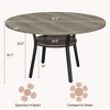 47'' Round Dining Table for 4-6, Wood Kitchen Table with Storage Shelf, Modern Circular Dinner Table, Breakfast Table for Living Room,No Chair - 2 of 4