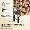 GustoWave Firewood Rack 4/8 ft Outdoor & Indoor Log Holder Heavy Duty Wood Organizer Iron Mesh Storage for Fireplace, Patio, Durable Wood Stacker - 3 of 4