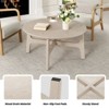 FURNIinspire Coffee Tables, Round Coffee Table with Tabletop and Cross Frame for Living Room, Hallway, White, 39.3"*39.3"*17.7" - 4 of 4