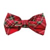 Jacob Alexander Men's Red Christmas Plaid Pre-Tied Clip-On Bow Tie - 2 of 4