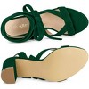 Allegra K Women's Open Toe Front Crisscross Chunky Heel Lace Ups Sandals - 4 of 4