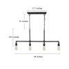 LNC Sabrina 4-Light 44" Industrial Linear Ktichen Island Pendant Lights, Black - 3 of 4