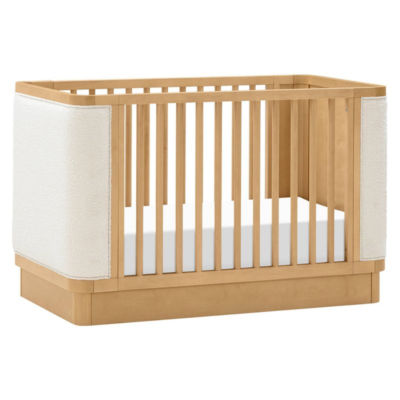 Babyletto Bondi Boucle 4-in-1 Convertible Crib with Toddler Bed Kit - Honey/Ivory Boucle, 1 of 10