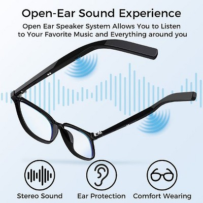 Sungale Smart Glasses: Bluetooth, W/Multi-Lens (Polarized/Yellow/Blue Light Filter), Mic, Open-Ear Stereo, IP65, 5-Hr Battery ' Music listening/Calls - image 4