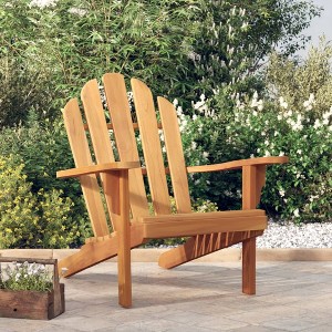 vidaXL Patio Adirondack Chair 31.1"x37.4"x36.2" Solid Wood Teak - 1 of 4