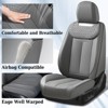Coverado Car Seat Covers, Luxury Faux Leather Car Seat Protectors, Front and Back Universal Auto Interior Accessories Fit for Most Vehicles - 4 of 4