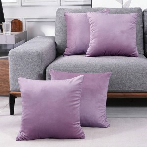 Deconovo Home Decorative Soft Velvet Pom-Pom Pillow Covers Set, Multi-Size, 4-Pack - 1 of 4