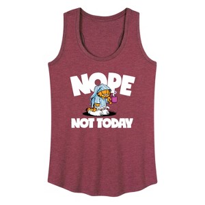 Women's - Garfield - Nope Not Today Graphic Racerback Tank - 1 of 4