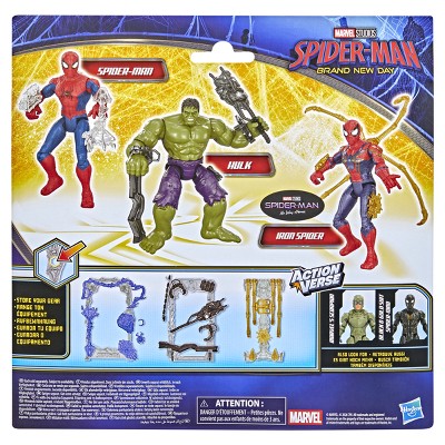 Детские фигурки Spider-Man Marvel Spider-Man: Brand New Day ActionVerse Spider-Man, Hulk, and Iron Spider — фото 5