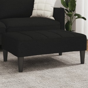 vidaXL Footstool Black 30.3"x21.7"x12.2" Fabric - 1 of 4