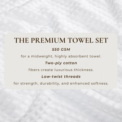 Optic White Cotton Textured 6-Piece Washcloth Set for Kids