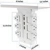 5 Star Super Deals Swivel Power Outlet Charging Tower Station Shelf - 6 Spin Rotating Wall Charger Ports + 3 Fast Charging USB - Surge Protector - 3 of 4