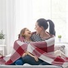 PiccoCasa Christmas Couch Sofa Flannel Fleece Checker Lightweight Bed Blankets - 2 of 4