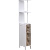 Evideco French Home Goods Slim Storage Cabinet Freestanding Bathroom Organizer with Shelves and Magnetic Door - 2 of 4