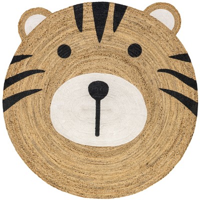 Nuloom Zaylee Tiger Handwoven Kids Jute Indoor Area Rug