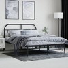 vidaXL Robust Metal Bed Frame with Headboard, Powder-Coated Steel Double Bed with Metal Slats and Maximum Storage Space - 3 of 4