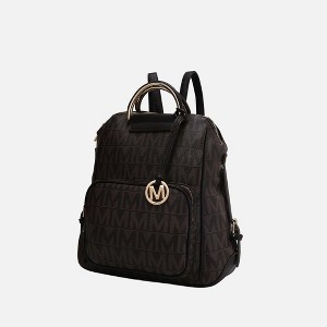 MKF Collection Cora Milan M Signature Trendy Travel Backpack by Mia K- Chocolate - 1 of 4