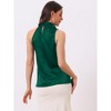 Allegra K Women's Satin Halter Neck Elegant Sleeveless Silky Summer Top - 4 of 4