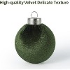 25 Pack Christmas Tree Decorations,2.36 Inch (6 cm) Velvet Ball Ornaments Shatterproof Plastic Decorations for Xmas Tree Home Holiday Party Christmas - 4 of 4