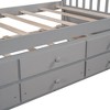 NicBex Twin Size Daybed Modern Wooden Bed Frame with 3 Storage Drawers, Trundle and Guardrails for Bedroom, Living Room, No Box Spring Required - 4 of 4