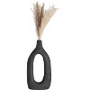 Sagebrook Home 14"H, Cut-out Vase, Paulownia Wood Black Finish, Decorative Rustic Vase Wedding Centerpieces Tabletop Decor for the Living Room, - 2 of 4
