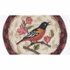 Earth Rugs Wildlife Oriole Printed Coaster – 5"x5" Round Jute, Hand-Stenciled Rustic Bird Decor for Tabletops - 3 of 3